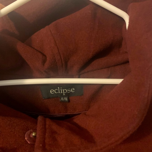 Burgundy pea coat - Picture 1 of 2